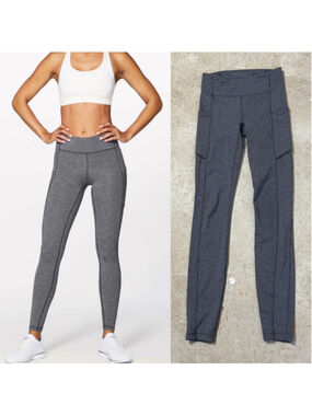 Lululemon Speed Up Tight Leggings Women’s Size 2 Inseam 28” Heathered Black Gray